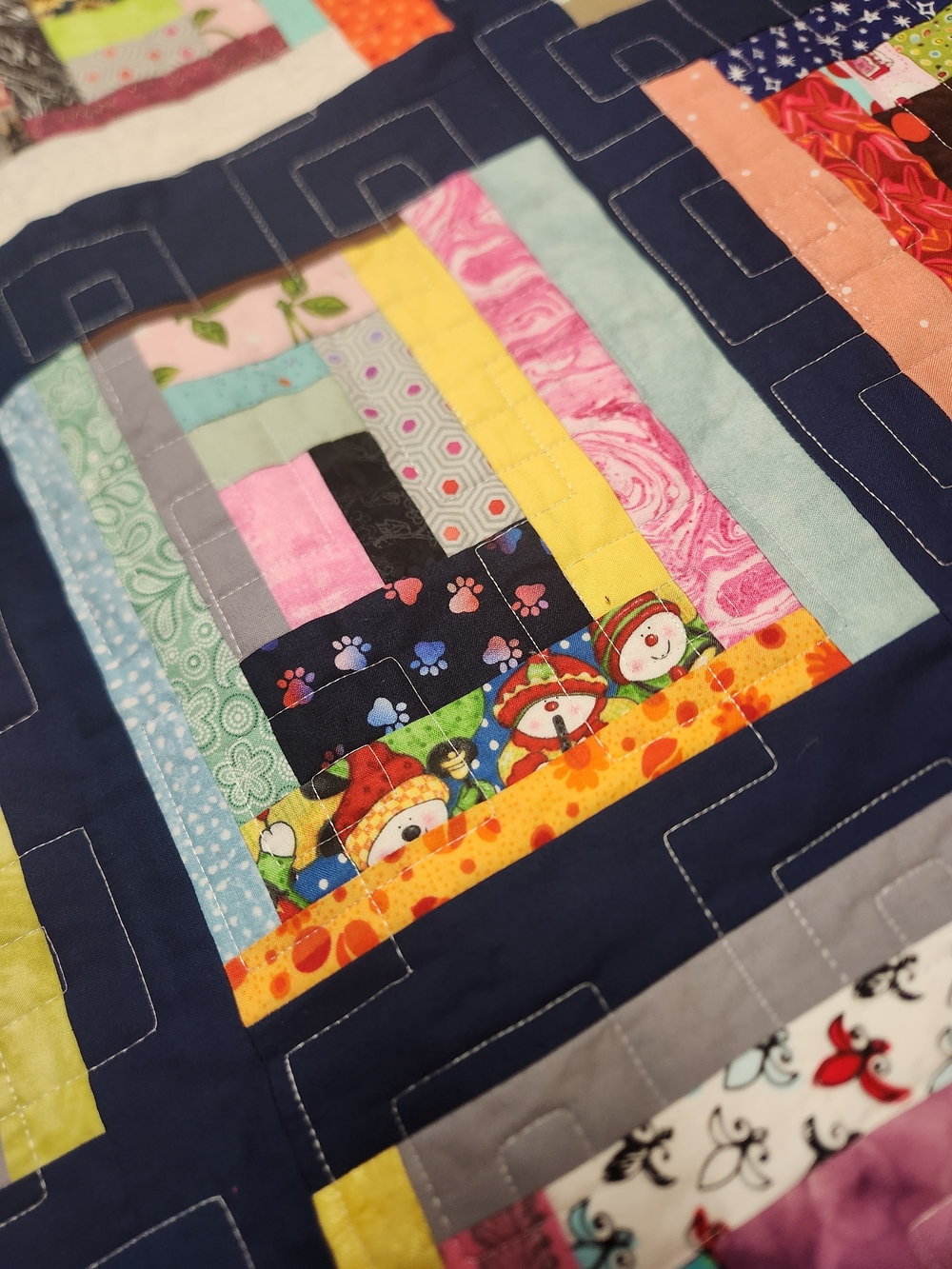 Handmade Multicolor Patchwork Quilt Runner - - Picture 10 of 12